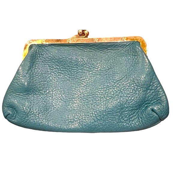 Vintage Roger Van S Pebbled Leather Frame Kisslock Clutch Bag - Picture 5 of 9